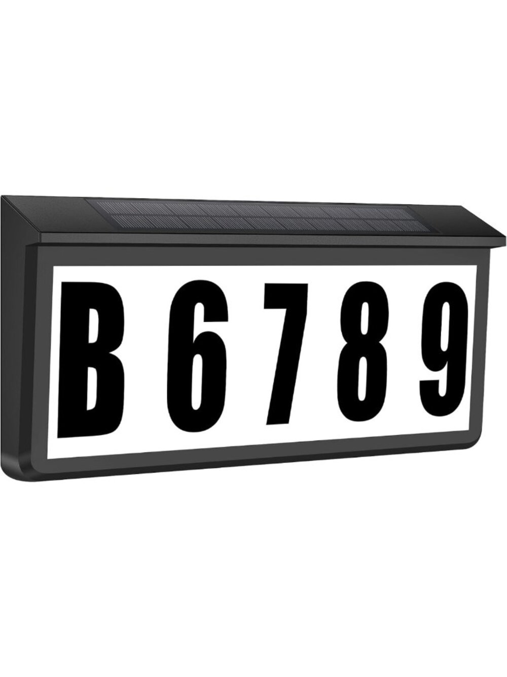 Solar-Powered LED House Numbers, Waterproof Dual Color Address Sign with